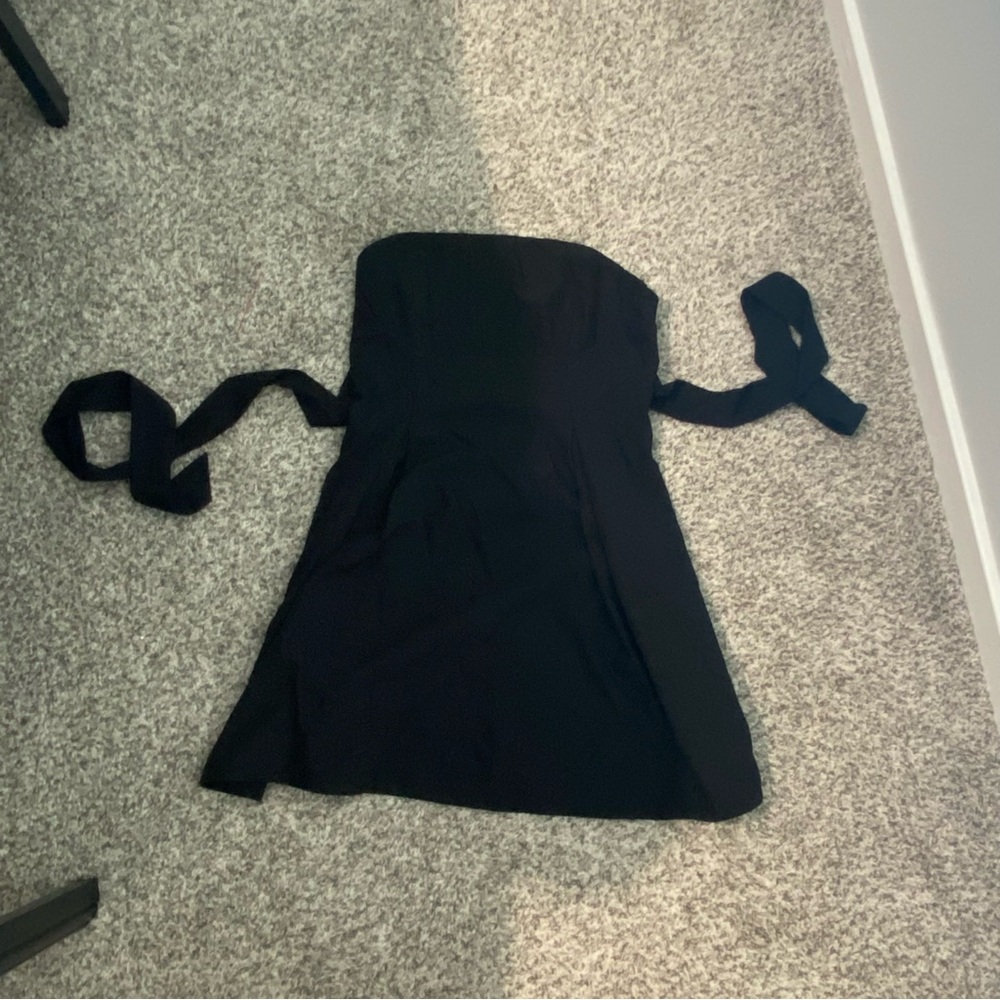 Amazon Black Strapless A-Line Cocktail Dress